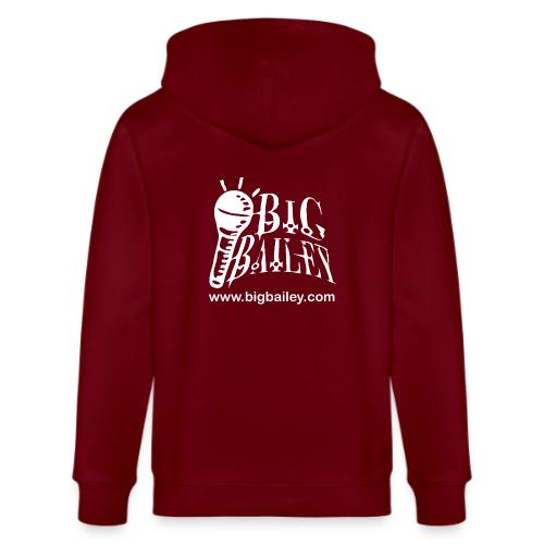 BIG Bailey LOGO and Website White Artwork - Stanley/Stella Cultivator Organic Zip Hoodie