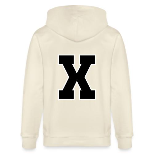 Varsity Letter X Athletic Monogram - Stanley/Stella Cultivator Organic Zip Hoodie