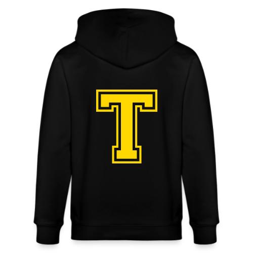 Letter T – Capital Athletic Alphabet Monogram - Stanley/Stella Cultivator Organic Zip Hoodie