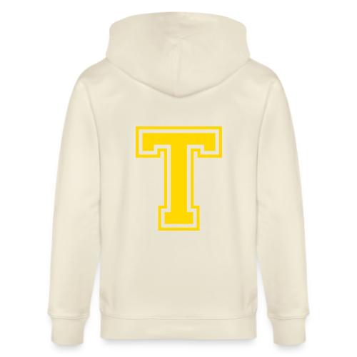 Letter T – Capital Athletic Alphabet Monogram - Stanley/Stella Cultivator Organic Zip Hoodie