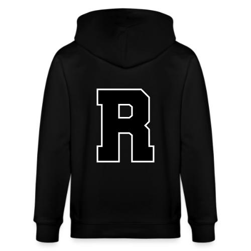 Varsity Letter R Athletic Monogram - Stanley/Stella Cultivator Organic Zip Hoodie
