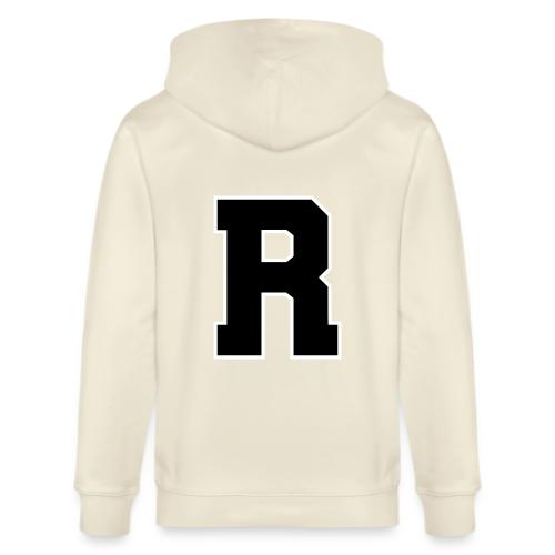 Varsity Letter R Athletic Monogram - Stanley/Stella Cultivator Organic Zip Hoodie