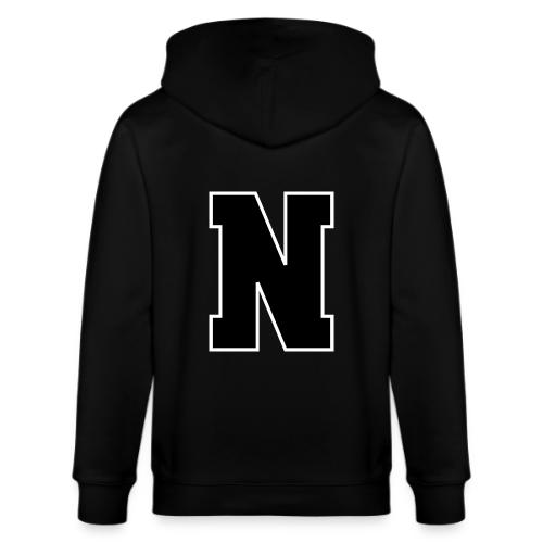 Varsity Letter N Athletic Font Graphic - Stanley/Stella Cultivator Organic Zip Hoodie
