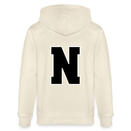 Varsity Letter N Athletic Font Graphic - Stanley/Stella Cultivator Organic Zip Hoodie
