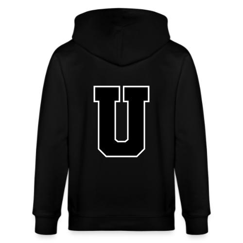 Varsity Letter U Collegiate Monogram - Stanley/Stella Cultivator Organic Zip Hoodie