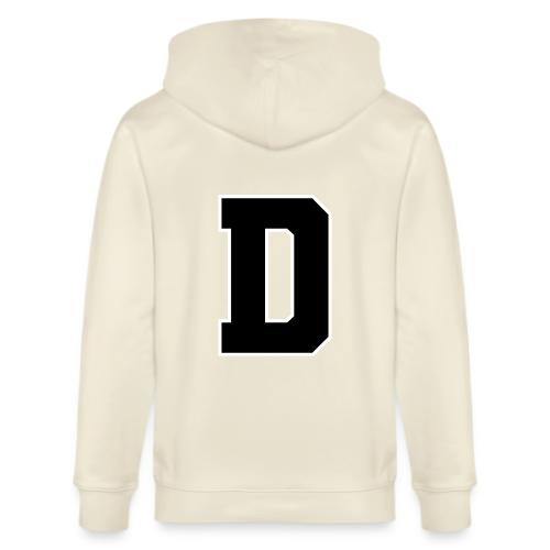Varsity Letter D Athletic Alphabet Design - Stanley/Stella Cultivator Organic Zip Hoodie