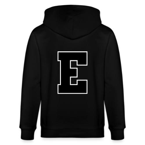 Varsity Letter E Collegiate Font Graphic - Stanley/Stella Cultivator Organic Zip Hoodie
