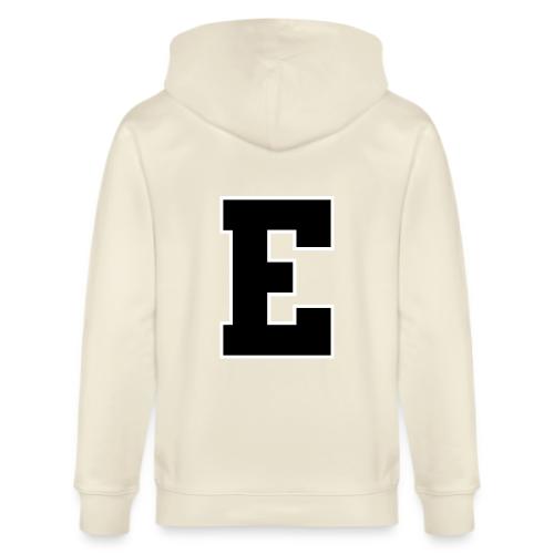 Varsity Letter E Collegiate Font Graphic - Stanley/Stella Cultivator Organic Zip Hoodie