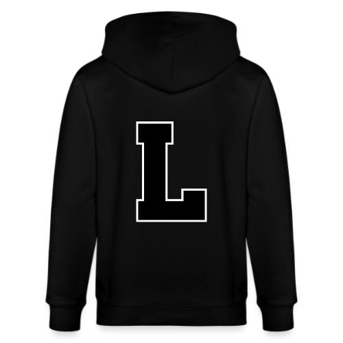 Varsity Letter L Athletic Monogram - Stanley/Stella Cultivator Organic Zip Hoodie