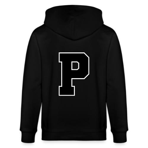 Varsity Letter P Athletic Alphabet Design - Stanley/Stella Cultivator Organic Zip Hoodie