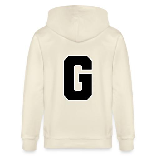 Varsity Letter G Collegiate Alphabet Art - Stanley/Stella Cultivator Organic Zip Hoodie