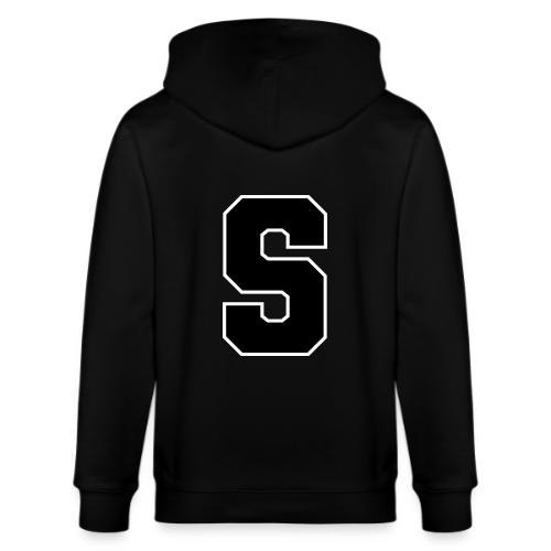 Varsity Letter S Collegiate Alphabet Art - Stanley/Stella Cultivator Organic Zip Hoodie