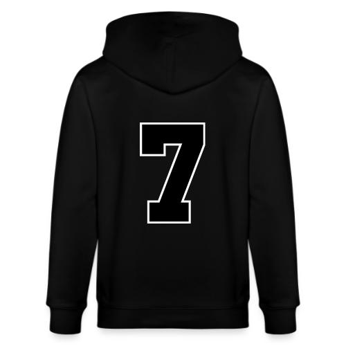 Varsity Number 7 Athletic Look - Stanley/Stella Cultivator Organic Zip Hoodie