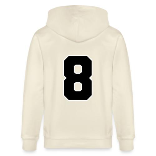 Varsity Number 8 College Style - Stanley/Stella Cultivator Organic Zip Hoodie