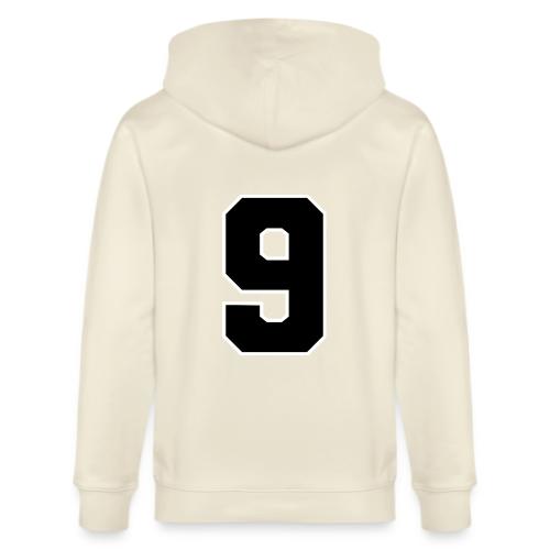 Varsity Number 9 Athletic Font - Stanley/Stella Cultivator Organic Zip Hoodie