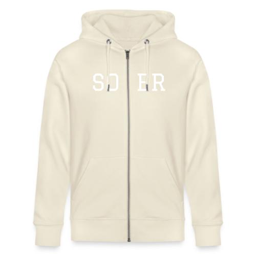 SOBER (WHITE) - Stanley/Stella Cultivator Organic Zip Hoodie