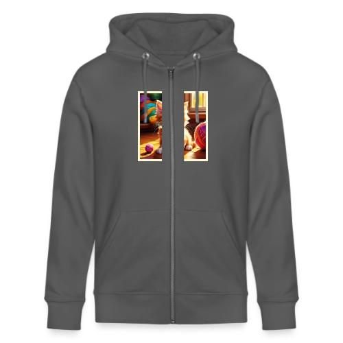Cute Orange Kitten Art - Stanley/Stella Cultivator Organic Zip Hoodie