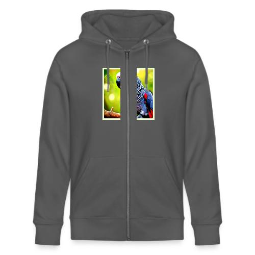 Talking African Grey Parrot - Stanley/Stella Cultivator Organic Zip Hoodie