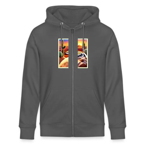 Beautiful Desert leopard Gecko Design - Stanley/Stella Cultivator Organic Zip Hoodie