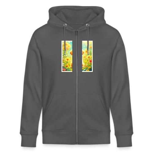 Cute Puppy Flower Art - Stanley/Stella Cultivator Organic Zip Hoodie