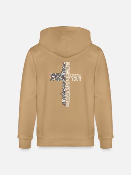 Camo Cross - Stanley/Stella Cultivator Organic Zip Hoodie -