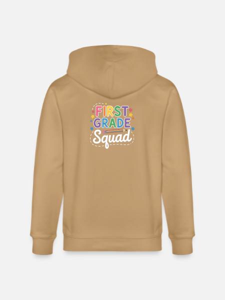 First Grade Squad Back To School - Stanley/Stella Cultivator Organic Zip Hoodie - 