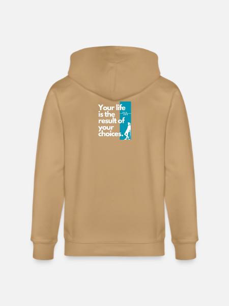 Choice Shaped Life Quote - Stanley/Stella Cultivator Organic Zip Hoodie - 