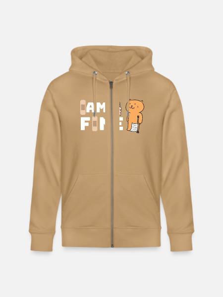 IAM FINE INJURY CAT - Stanley/Stella Cultivator Organic Zip Hoodie -