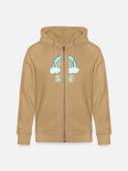 Arthur Name Rainbow Baby - Stanley/Stella Cultivator Organic Zip Hoodie -