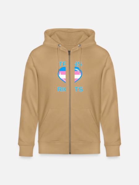 TRANS RIGHTS - Stanley/Stella Cultivator Organic Zip Hoodie - 