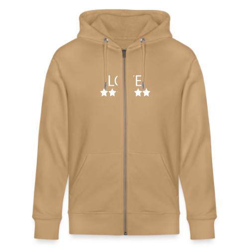 LOVE (White font) - Stanley/Stella Cultivator Organic Zip Hoodie