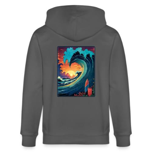 Vintage Sunrise Wave - Stanley/Stella Cultivator Organic Zip Hoodie