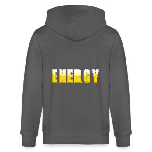 ENERGY Electric Yellow Power Word Design - Stanley/Stella Cultivator Organic Zip Hoodie