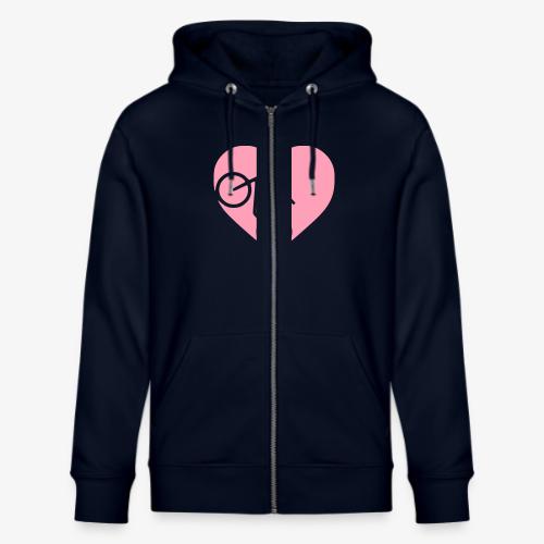 heart_bicycle_cutout - Stanley/Stella Cultivator Organic Zip Hoodie