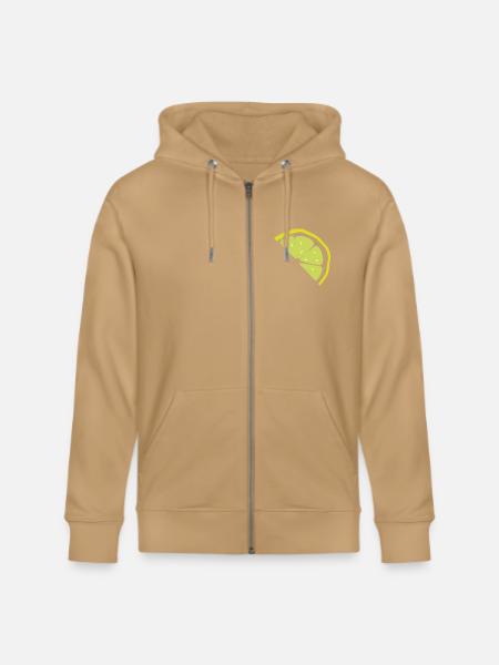 Lemon Slice Neon Pop - Stanley/Stella Cultivator Organic Zip Hoodie -