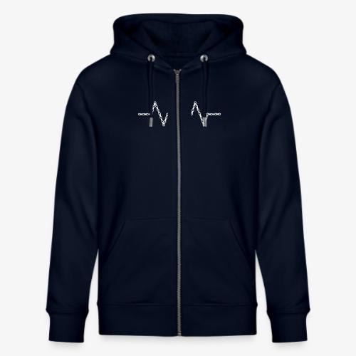 Bike Chain Heartbeat - Stanley/Stella Cultivator Organic Zip Hoodie