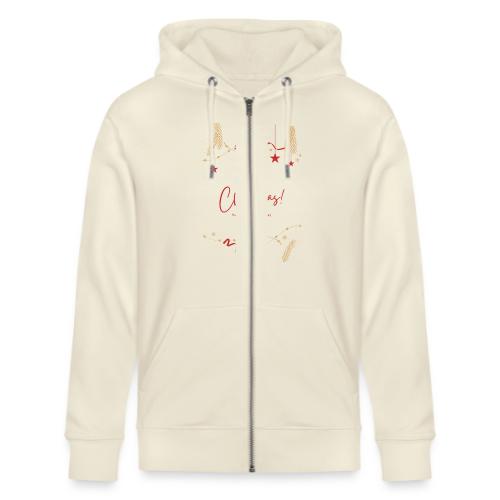 Merry Christmas Typography Design - Stanley/Stella Cultivator Organic Zip Hoodie