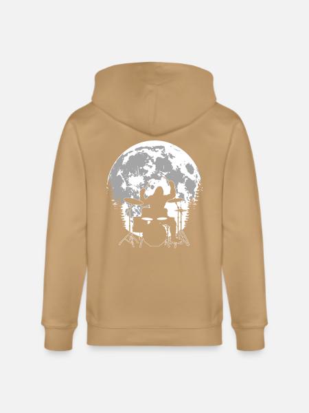 Bigfoot Drummer Moon - Stanley/Stella Cultivator Organic Zip Hoodie -