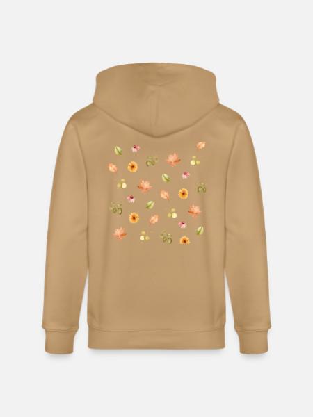 Autumn Meadow Floral Scatter - Stanley/Stella Cultivator Organic Zip Hoodie - 