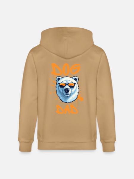 Dog Dad Graffiti Bear funny dogs  - Stanley/Stella Cultivator Organic Zip Hoodie - 