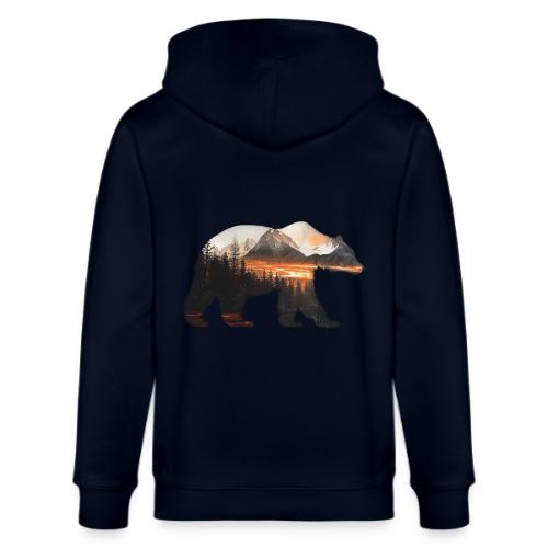 Canada Bear: fiery tones - Stanley/Stella Cultivator Organic Zip Hoodie