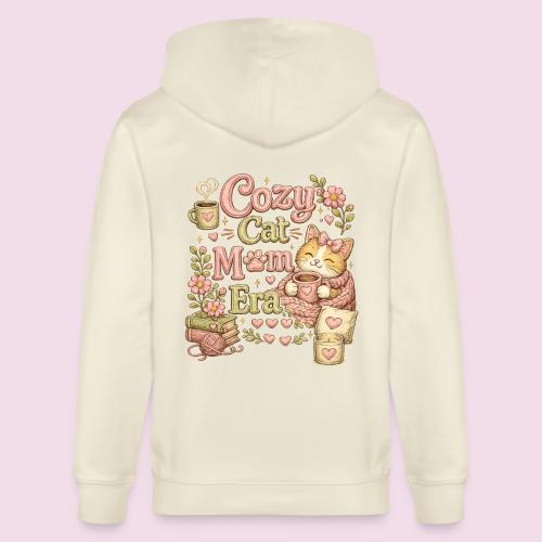 Cozy Cat Mom Era Faux Stitched Design - Stanley/Stella Cultivator Organic Zip Hoodie