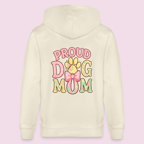Proud Dog Mom Floral Paw Bow - Stanley/Stella Cultivator Organic Zip Hoodie