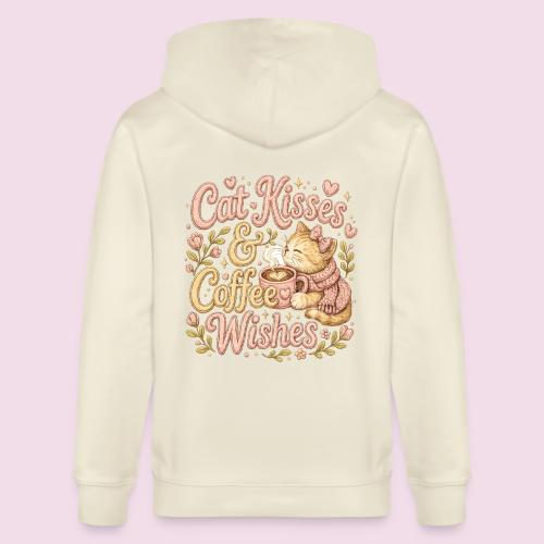 Cat Kisses & Coffee Wishes Faux Stitched - Stanley/Stella Cultivator Organic Zip Hoodie