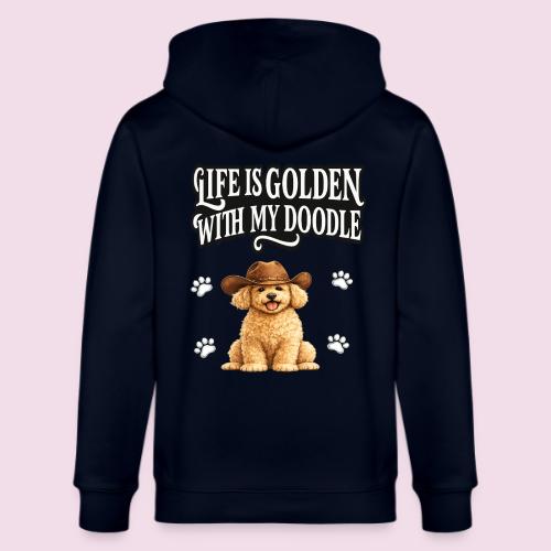 Life Is Golden With My Doodle Cowboy Goldendoodle - Stanley/Stella Cultivator Organic Zip Hoodie