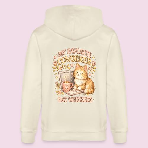 My Favorite Coworker Has Whiskers Faux Stitched - Stanley/Stella Cultivator Organic Zip Hoodie
