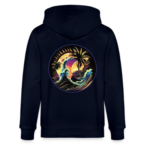 Purple Sunset Waves - Stanley/Stella Cultivator Organic Zip Hoodie