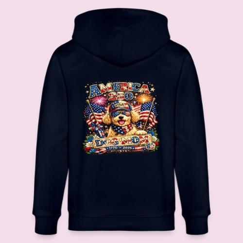 America 250 Dog Mom Patriotic Goldendoodle Shirt - Stanley/Stella Cultivator Organic Zip Hoodie