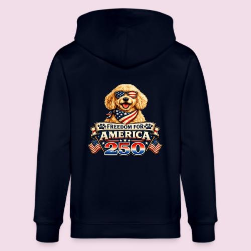 Freedom For America 250 Patriotic Goldendoodle - Stanley/Stella Cultivator Organic Zip Hoodie