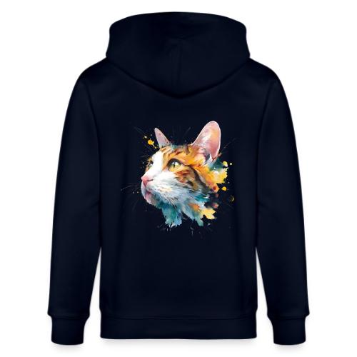 Cat: Feline Ink Burst - Stanley/Stella Cultivator Organic Zip Hoodie